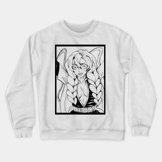 mitsuri kanroji the love hashira in demon slayer Crewneck Sweatshirt by jorge_lebeau